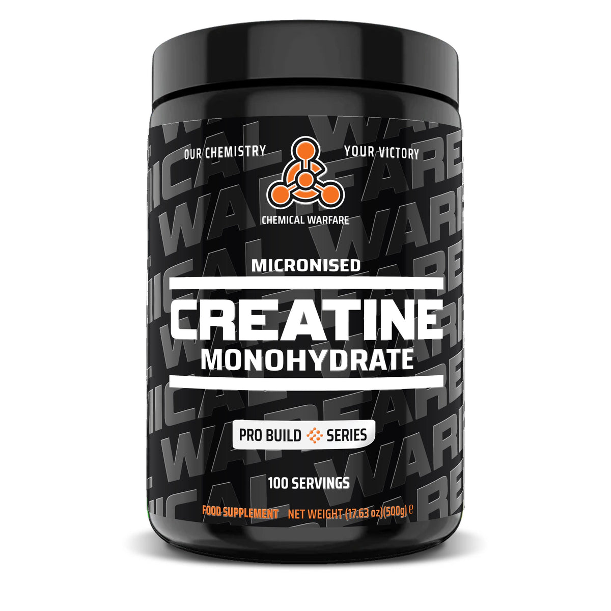 Chemical Warfare Micronised Creatine Monohydrate 200g & 500g.