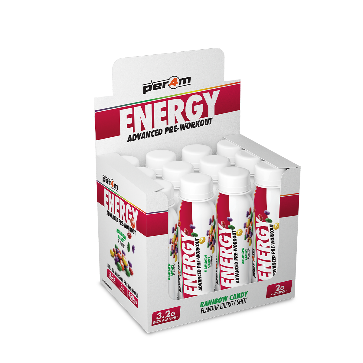 PER4M Energy Pre-Workout Shots Rainbow Candy