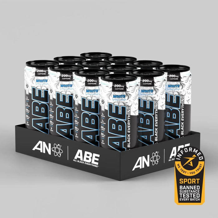 ABE 330ml Pre-Workout Cans - Case of 12 - White