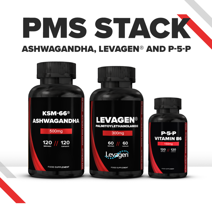 Strom Sports Nutrition PMS Bundle (Ashwagandha, Levagen® & P-5-P)