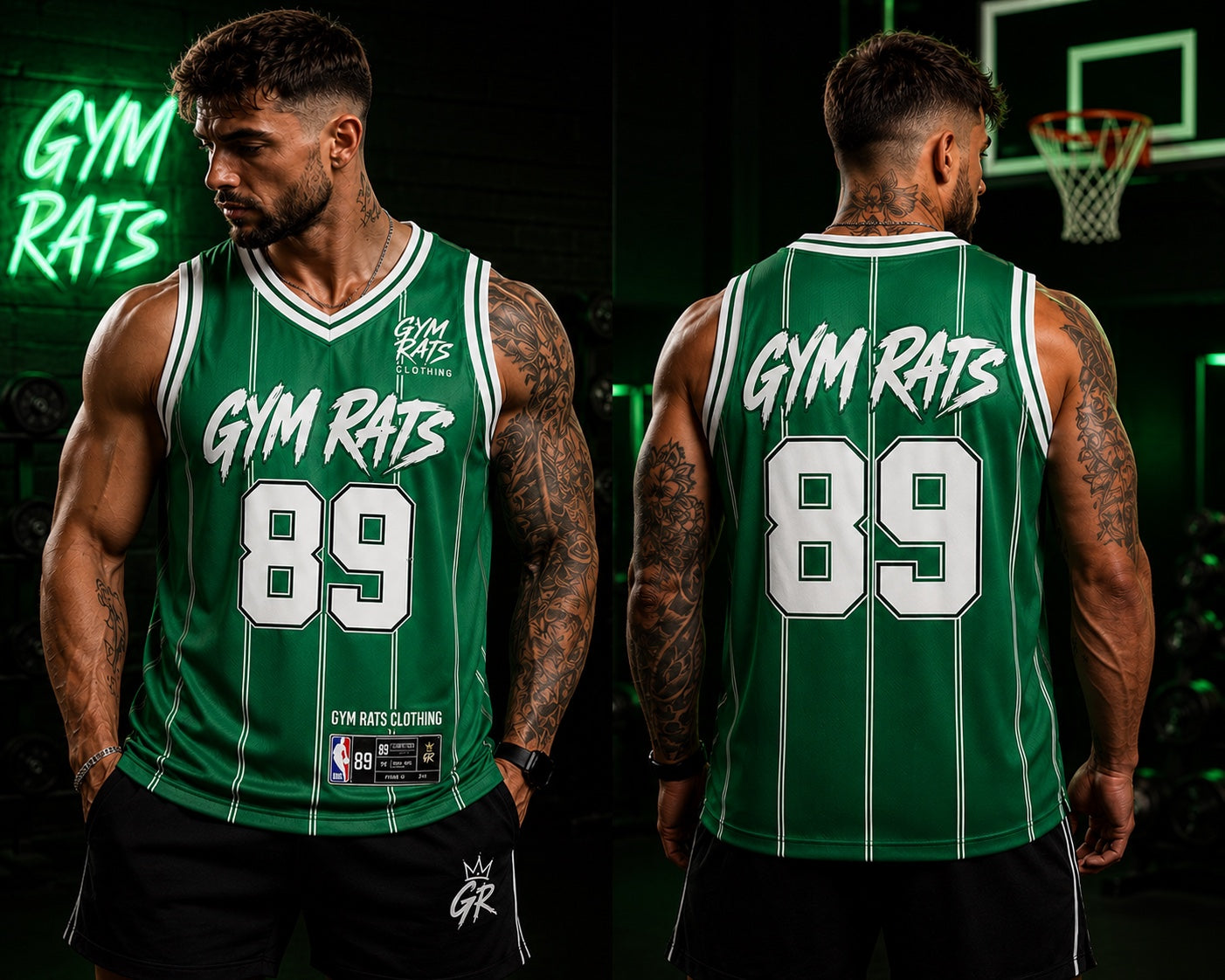Green & White 89 Vest
