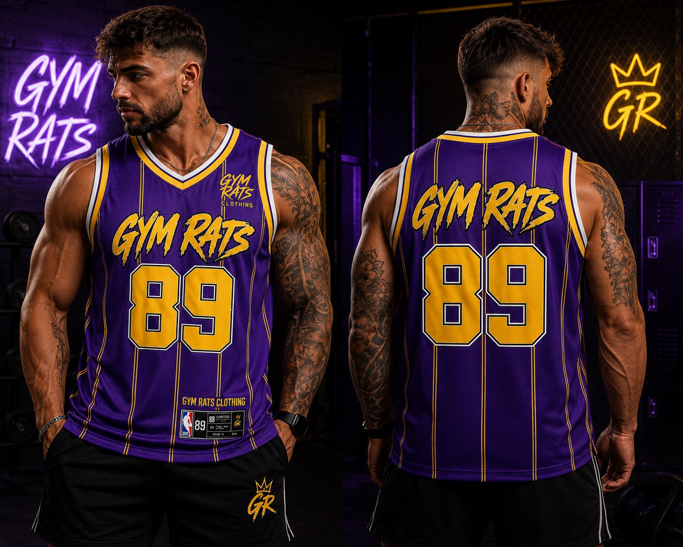 Purple & Yellow 89 Vest